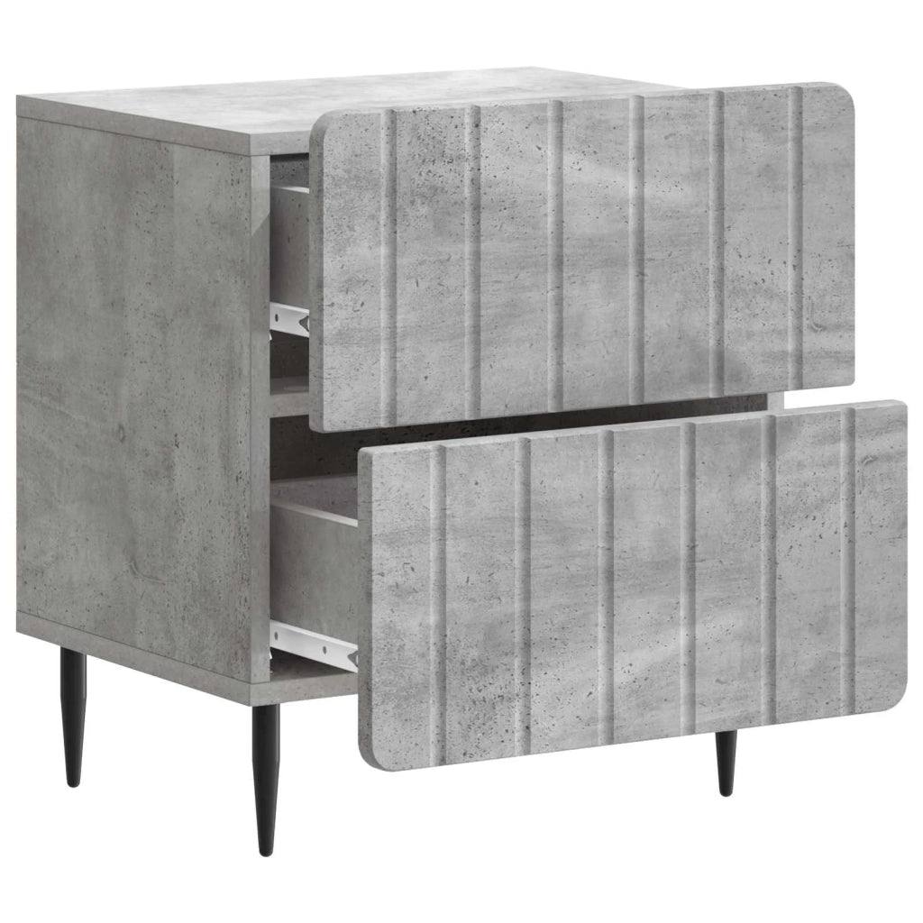 Armadio da Notte 2 pcs Grigio Cemento 43 x 34,5 x 49,5 cm 894302