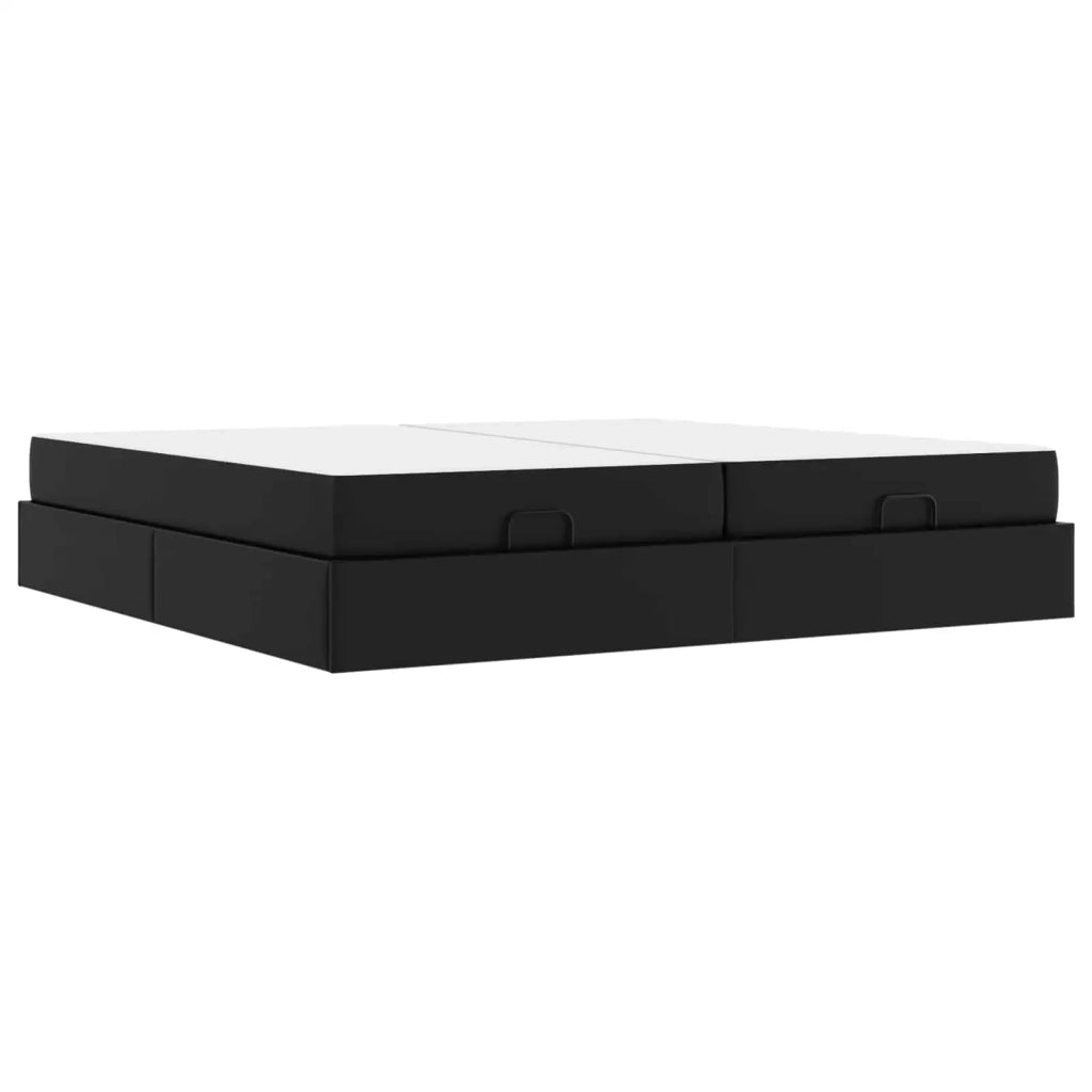 Struttura letto con materasso con materasso 2 pcs Nero PVC 3399441