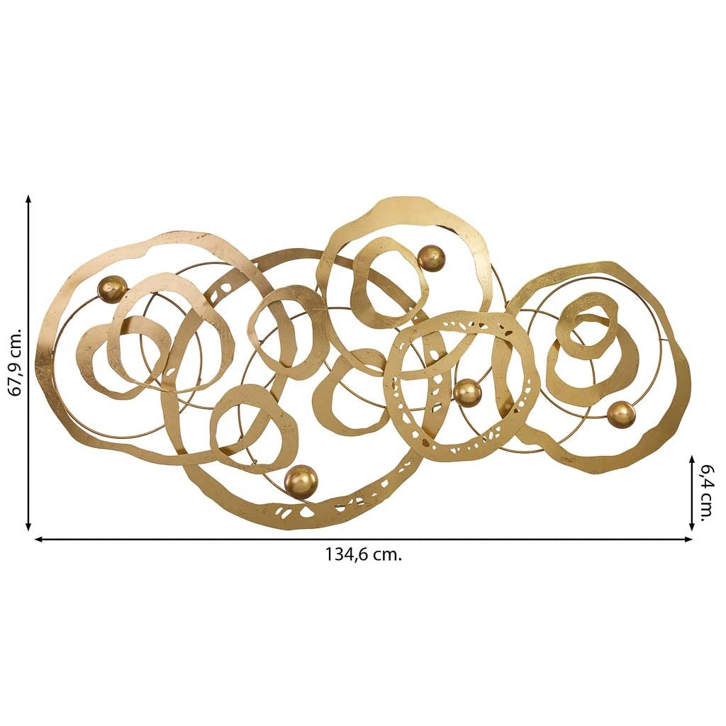 Carta da parati decorativa in metallo 134,6x67,9x6,4