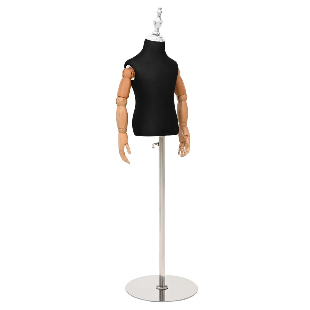 Manichino Regolabile 120-157 cm con Base Unisex PP Nero 42041714
