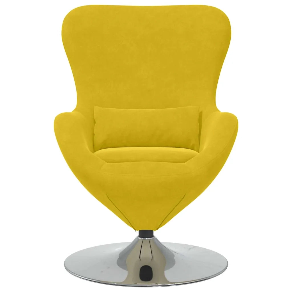 Divano Sedia-Poltrona uovo Giallo Velluto