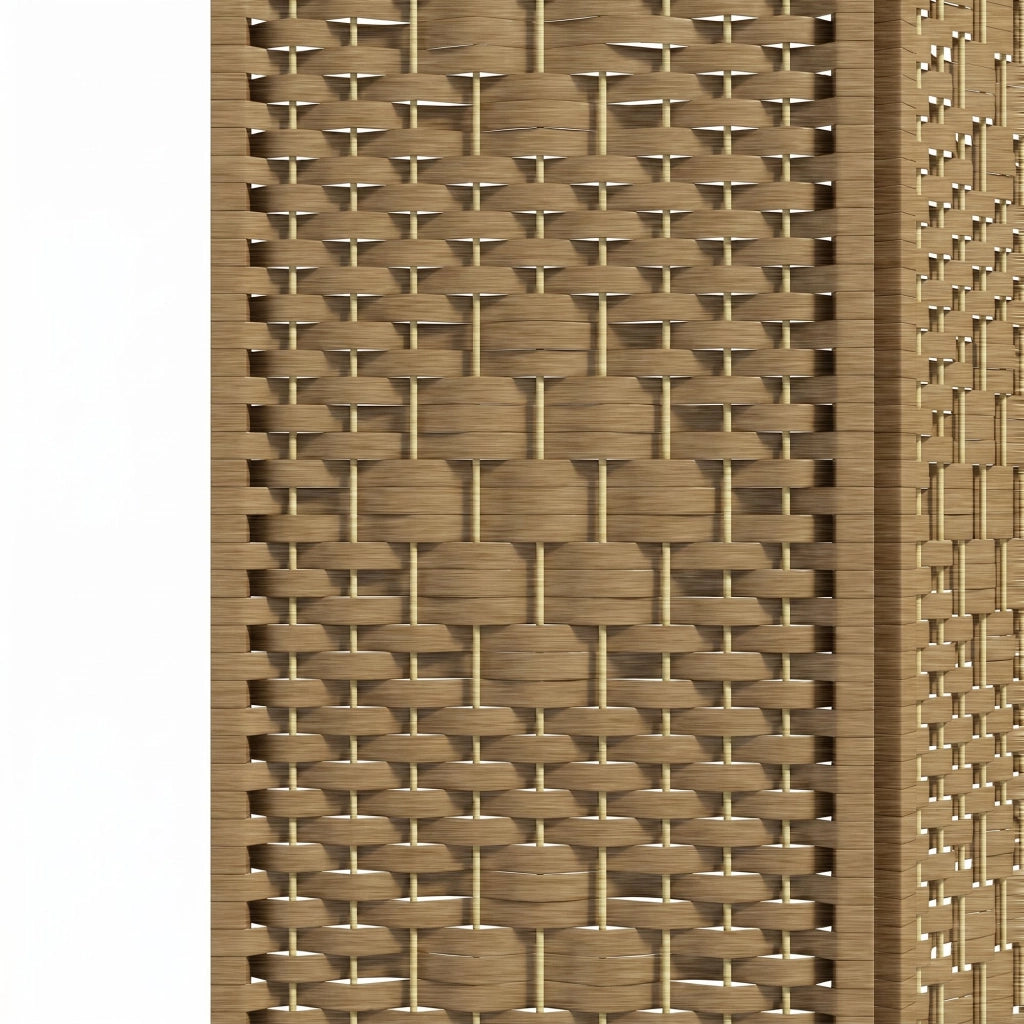 Paravento separatore ambienti pieghevole 4 pannelli ¨C Xylo ¨C legno naturale 160x170 cm