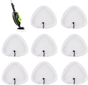 Driehoekige stoomdweilpads universali - 8 pezzi - compatibili con sterriliatori H2O - microveluri - riutilizzabili e lavabili