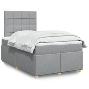 Giroletto a Molle con Materasso Grigio Chiaro 120x200cm Tessuto