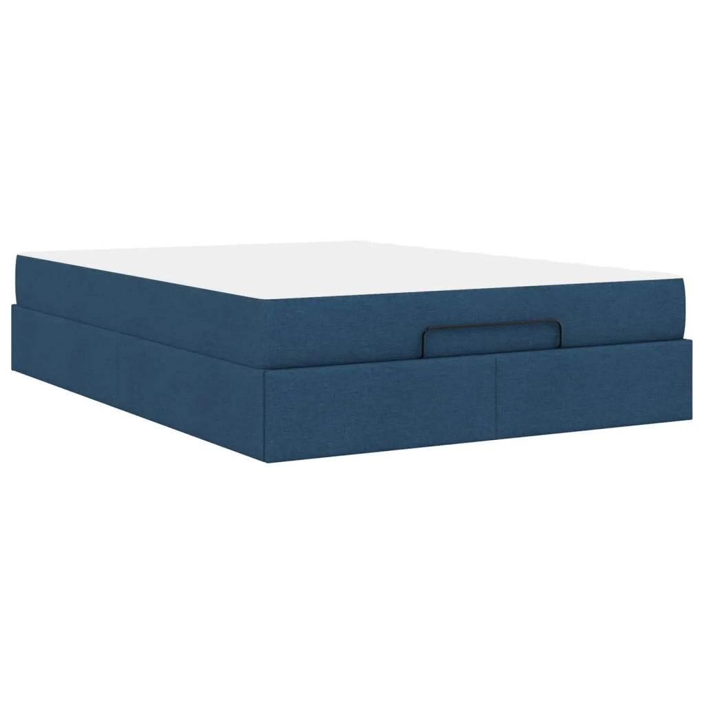 Struttura letto con materasso 2 pcs Blu Tessuto 3399493