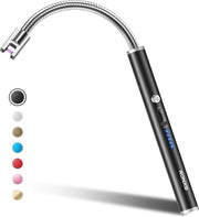 Aansteker Plasma con Manico Lungo - Ricarica USB, Sicura e Versatile per Cucina, Campeggio e Caminetto