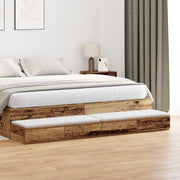 Cassetti per letti  in legno vecchio 180x36,5x16,5 cm in legno ingegnerizzato