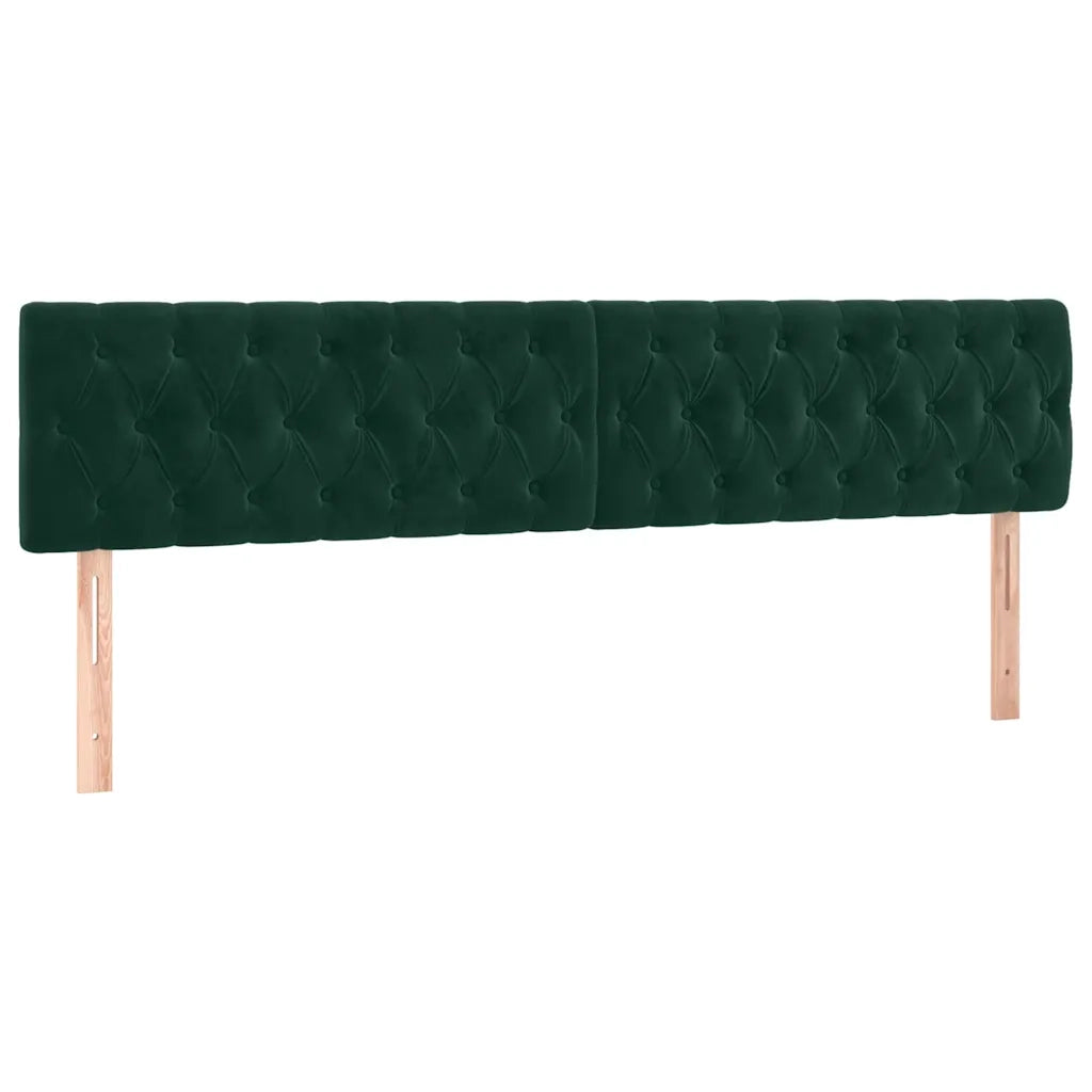Giroletto a Molle con Materasso Verde Scuro 200x200 cm Velluto 3141506
