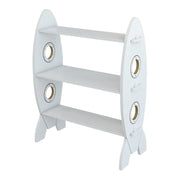 Libreria per bambini a forma di razzo 70 x 55 x 55 cm bianca 03_0009008