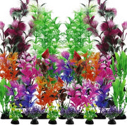 Set di piante artificiali per acquario da 25 pezzi - Decorazioni per casa/ufficio - Simulazione di acquario - Adatto per vasche da 7 a 20 galloni - Colorato e resistente all'usura - Piante artificiali