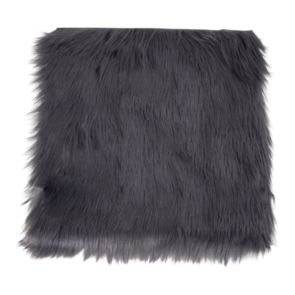 Pouf Lambskin, Grigio, Poliestere, 40x40x6,5 cm