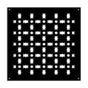 BISCUIT - Pannello in PVC traforato - Parasole Misura: 98x98 cm, Colore: nero