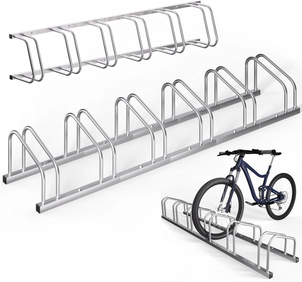 ® Rastrelliera per Biciclette 6 Posti per Pneumatici 35-60 mm Porta Bici Posteggio per Bicicletta