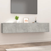 Mobili TV 2 pz Grigio Cemento 80x30x30 cm in Legno Multistrato 804539