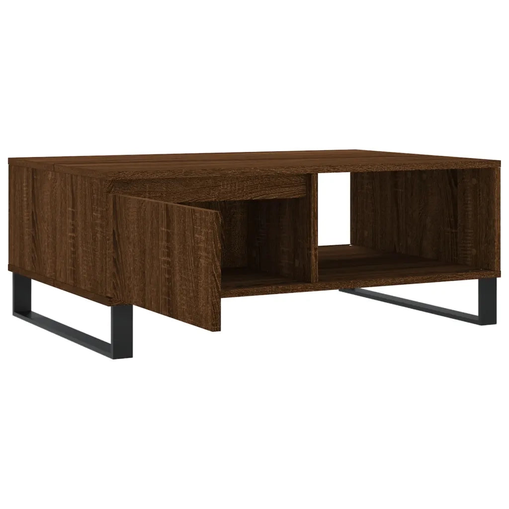 Tavolino da Salotto Rovere Marrone 90x60x35cm Legno Multistrato 827075