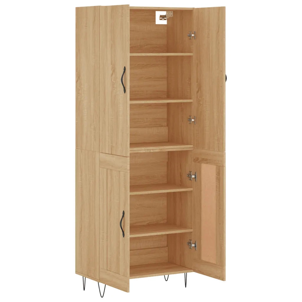 Credenza Rovere Sonoma 69,5x34x180 cm in Legno Multistrato 3198076