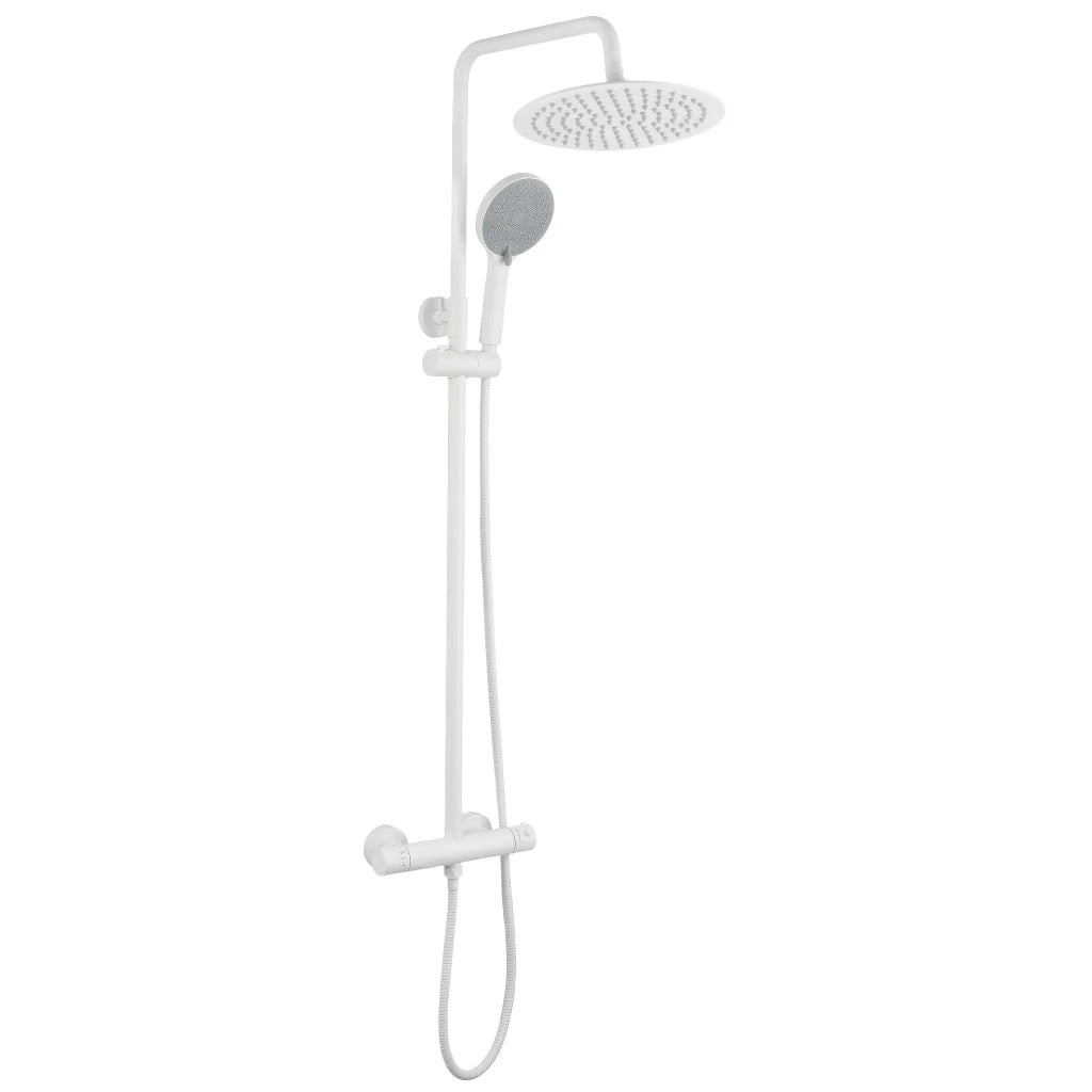 Set Doccia Senza Bocca Di Erogazione Con Termostato Rea Lungo White