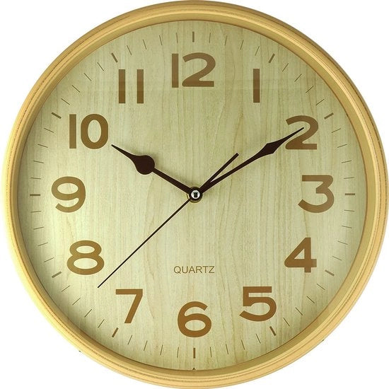 Wandklok in stile rustico con motore a passo, Ø 302 x 40 mm, decorazione per soggiorno, camera da letto, ufficio