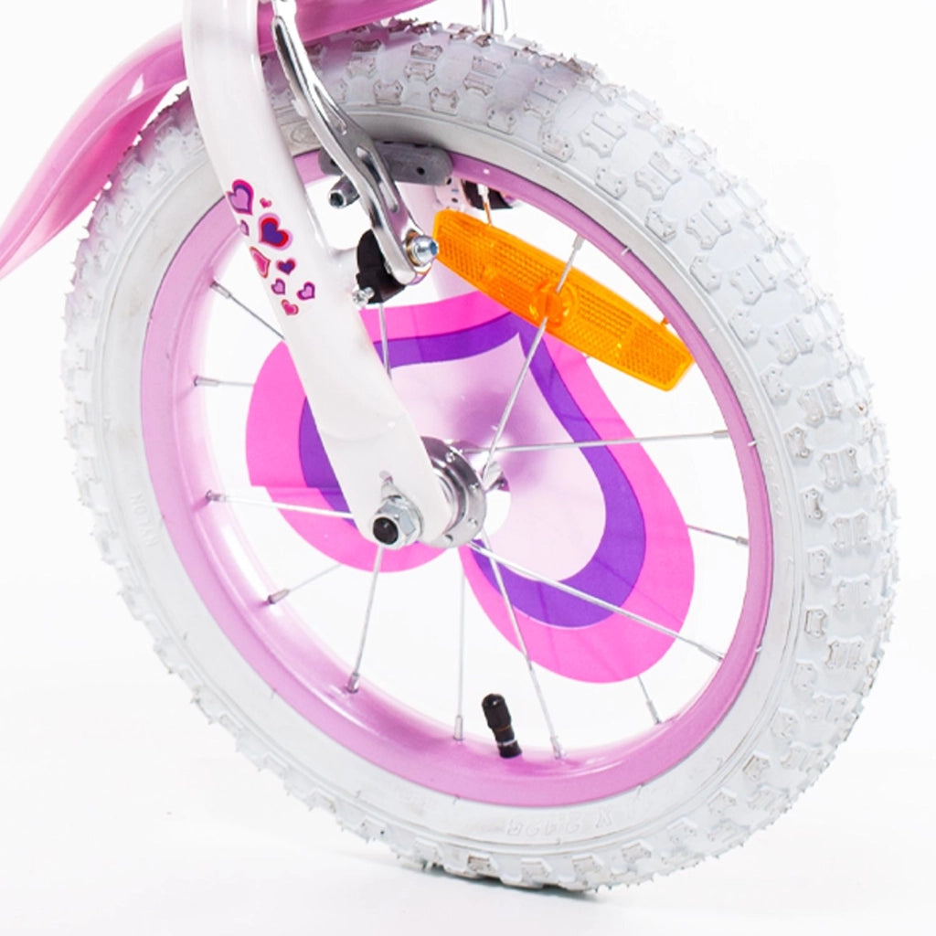 SCH PINK LOVE 14", bicicletta per bambini, adatta ad eta' tra i 4 e i 6 anni, per altezza tra 100 e 120 cm, con cestino