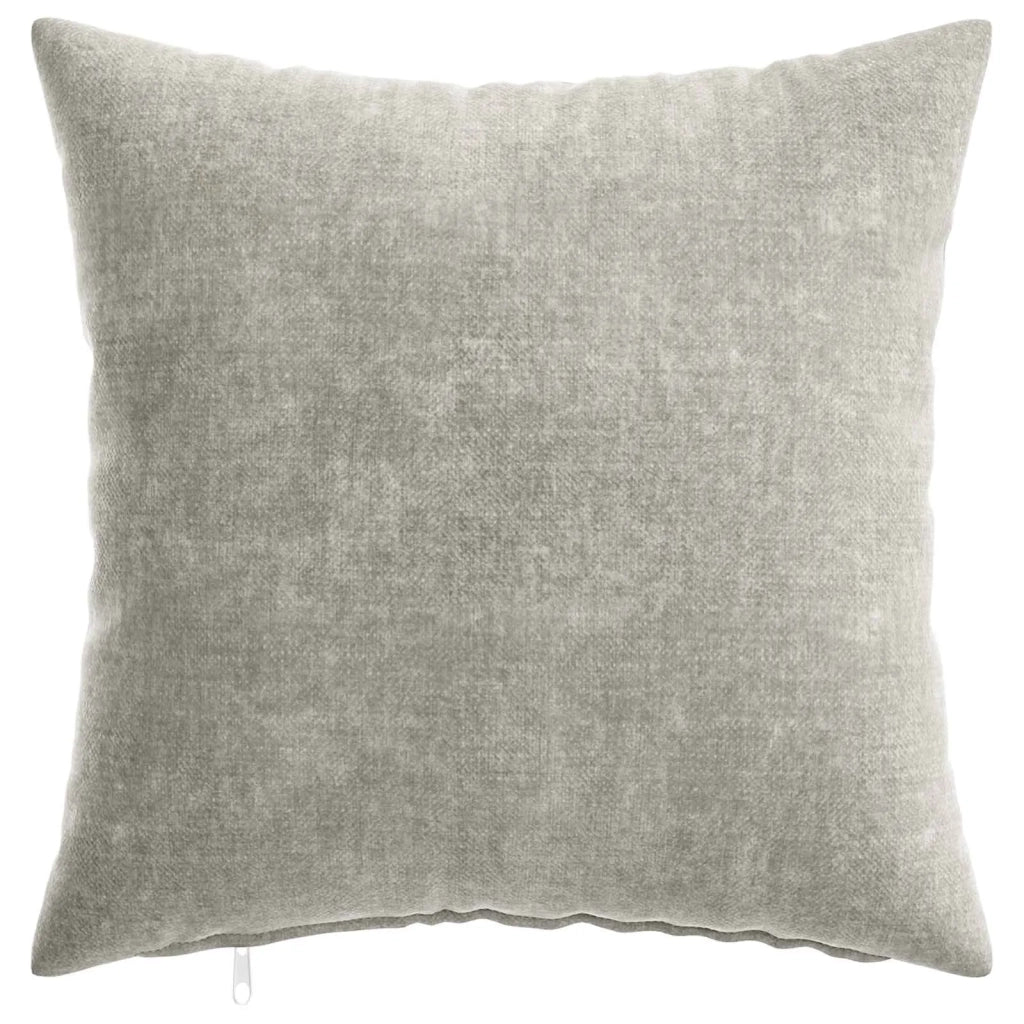 Federa 6 pcs HEERLEN Grigio Chiaro 30 x 30 cm Tessuto Chenille 907466