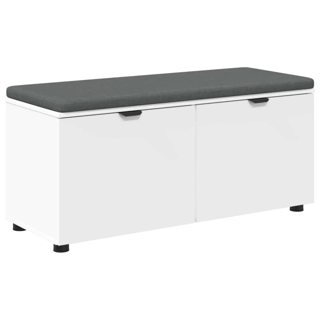 Panca per ingresso con cuscino-Sgabello-Panca da Corridoio Bianco 100 x 38 x 46 cm 109757