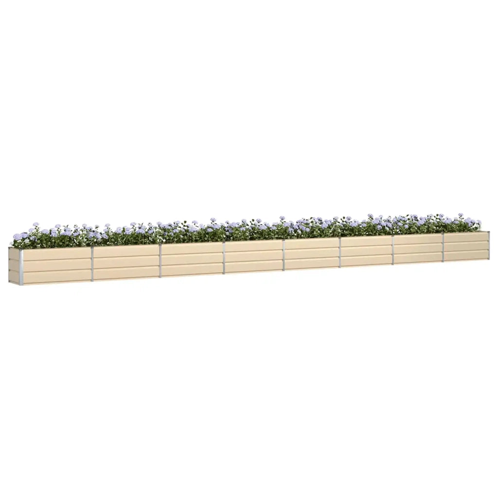 Fioriera | Cassetta per fiori | Vaso Avorio 770 x 50 x 45 cm Acciaio zincato