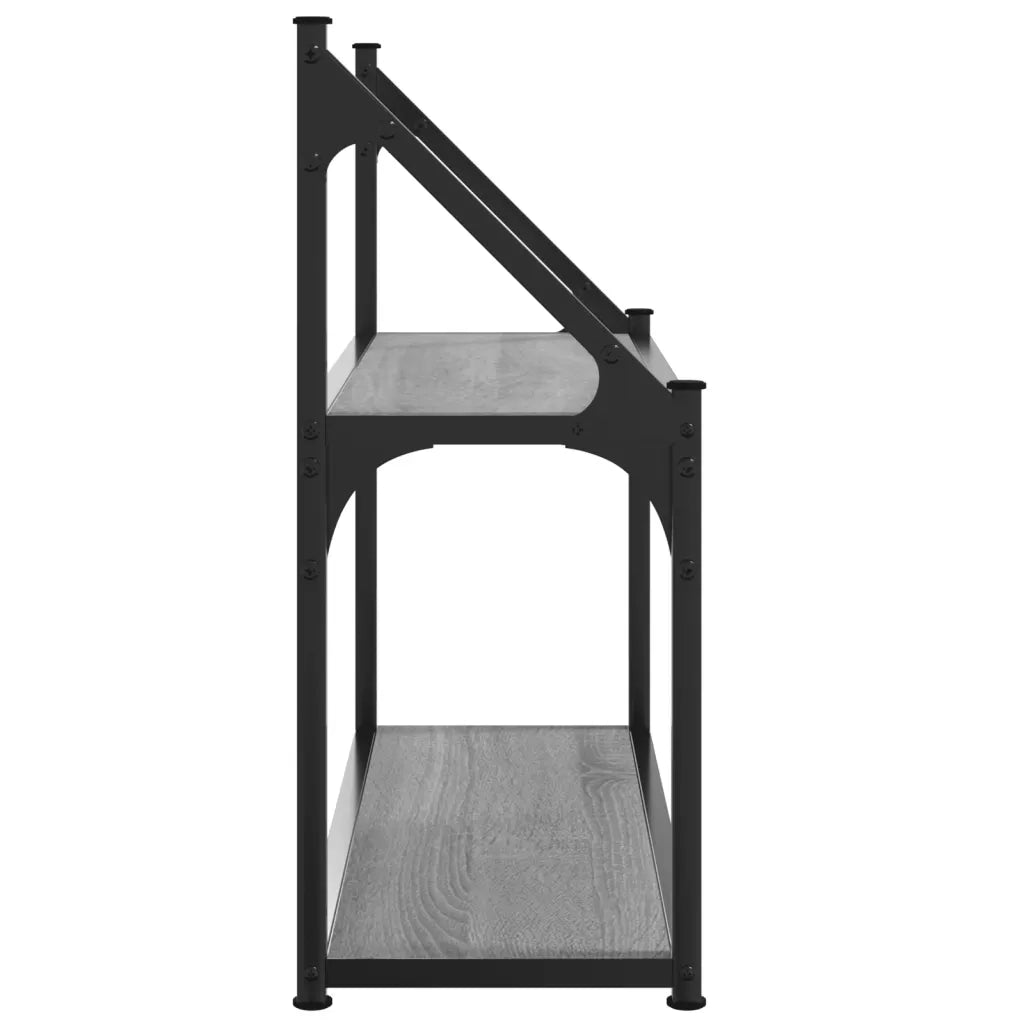 Scaffale Parete | Ripiano a parete | Mensola a parete 2 Ripiani Grigio Sonoma 60x21x51 cm Multistrato
