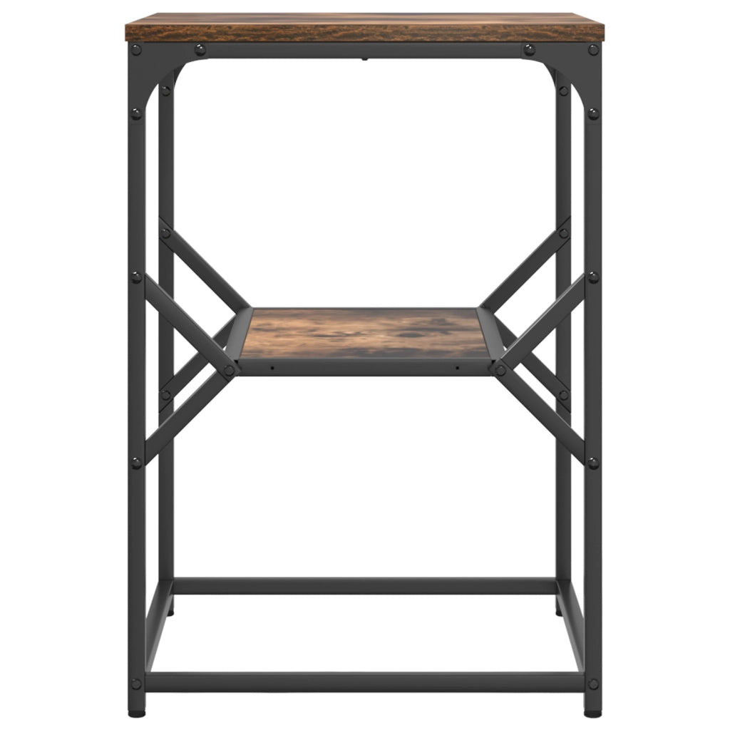 Tavolino  in rovere affumicato 41x40x60 cm in legno ingegnerizzato