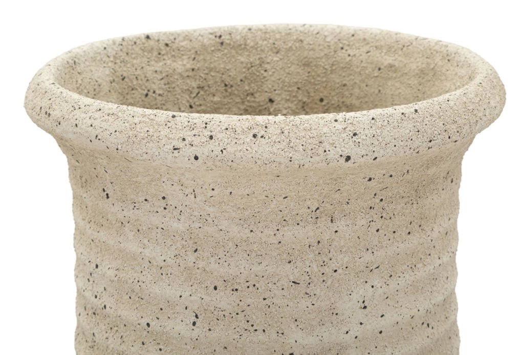 Vaso da Esterno Sand Ø28x110 cm in Resina Beige