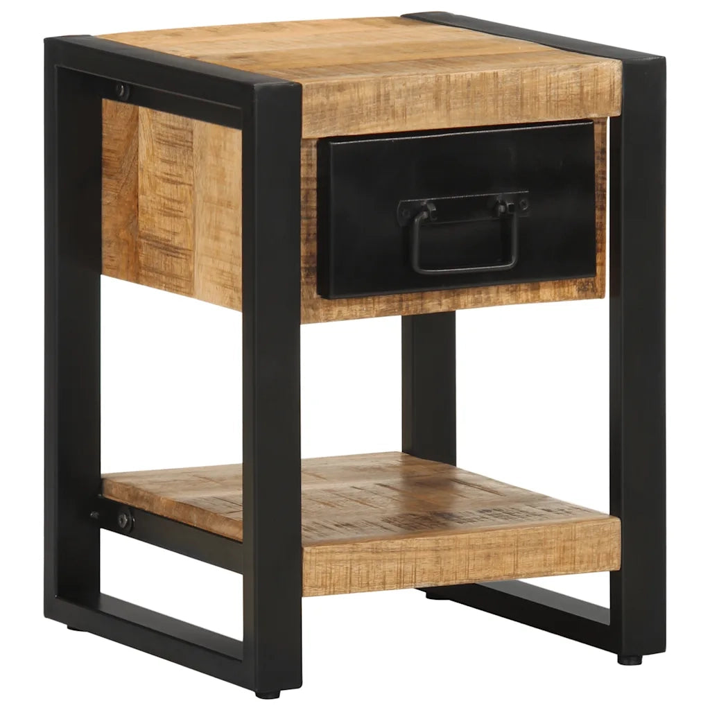 Comodini 2 pz in Legno Massello di Mango Grezzo 4013568