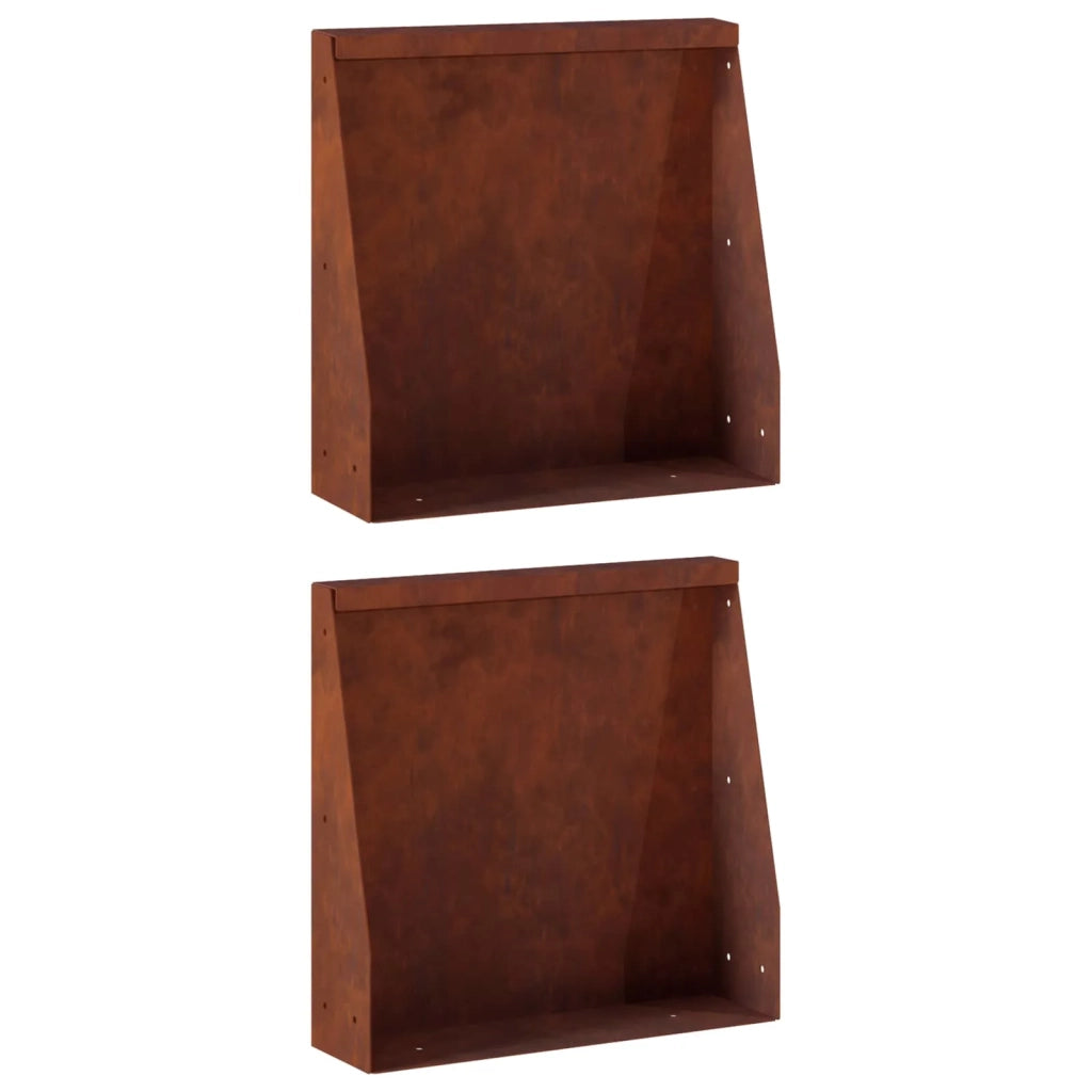 Muro di contenimento 2 pz 40 x 12 x 40 cm Acciaio Corten 8015254