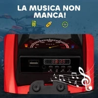 Quad per Bambini Elettrico 12V con Fari e Batteria Ricaricabile, Età 3-5 Anni, 100x65x73cm, Rosso