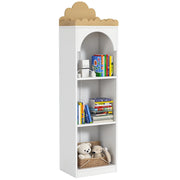 Libreria Bambini 3 Ripiani ¨C Xylo ¨C Legno Bianco e Naturale Stoccaggio Libri Cameretta