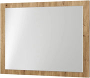 Specchio da parete Selena, Rovere artigianale, 70 x 55 cm, adatto al montaggio a parete per un'installazione salvaspazio