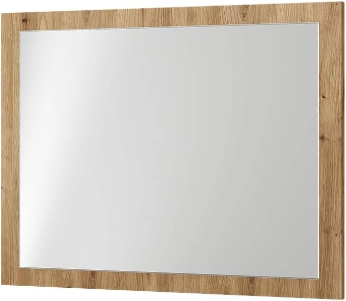 Specchio da parete Selena, Rovere artigianale, 70 x 55 cm, adatto al montaggio a parete per un'installazione salvaspazio