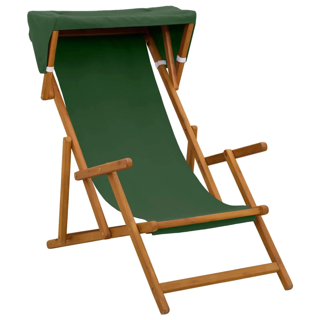 Lettino 4 pcs 3 Posizione Legno di Eucalipto Massello Verde 3407801