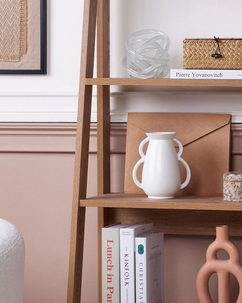 Vaso da fiori contemporaneo in porcellana con manici soggiorno camera da letto decorazioni per la casa bianco