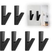 Set di 6 chiodi a muro in alluminio nero per pannelli acustici, accessori per pannelli acustici, chiodi a muro per borse, chiodi a muro in alluminio nero per cucine, bagni, ingressi e corridoi