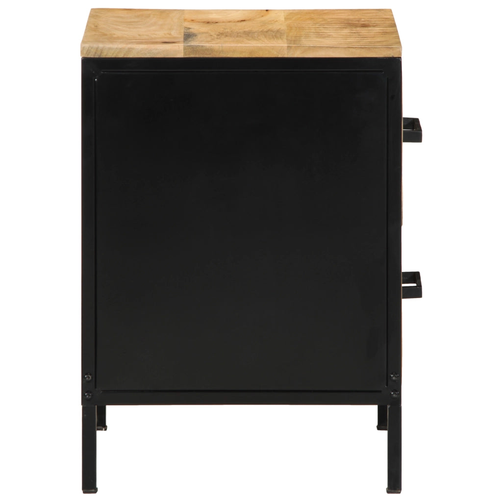 Comodino 40x35x50 cm Legno Massello Mango Grezzo
