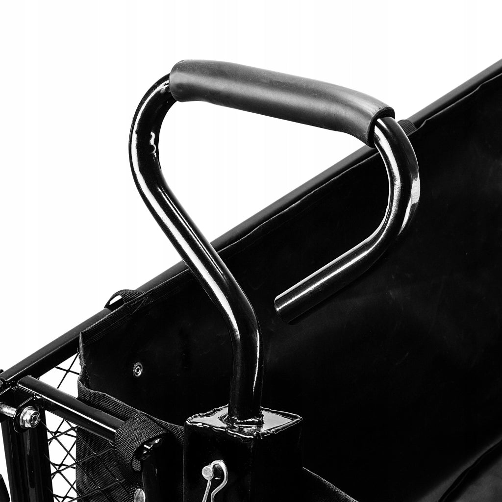Carrello da giardino KADAX con carriola, rimorchio per trasporto, portata 450 kg, con telone, grande.