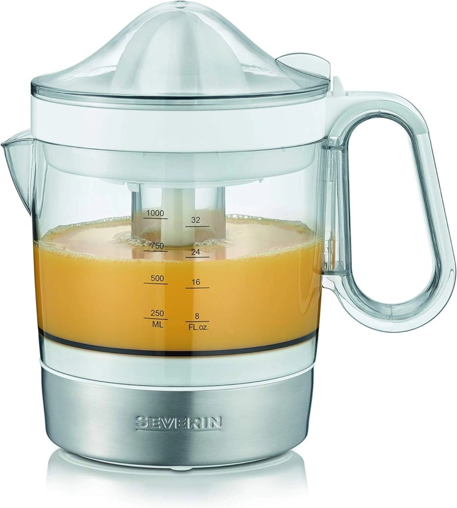 Severin CP 3535 spremiagrumi Spremiagrumi manuale 40 W Acciaio inossidabile, Bianco