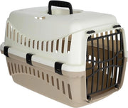Scatola di trasporto per animali domestici 45 x 30 x 30 cm in plastica taupe-crème