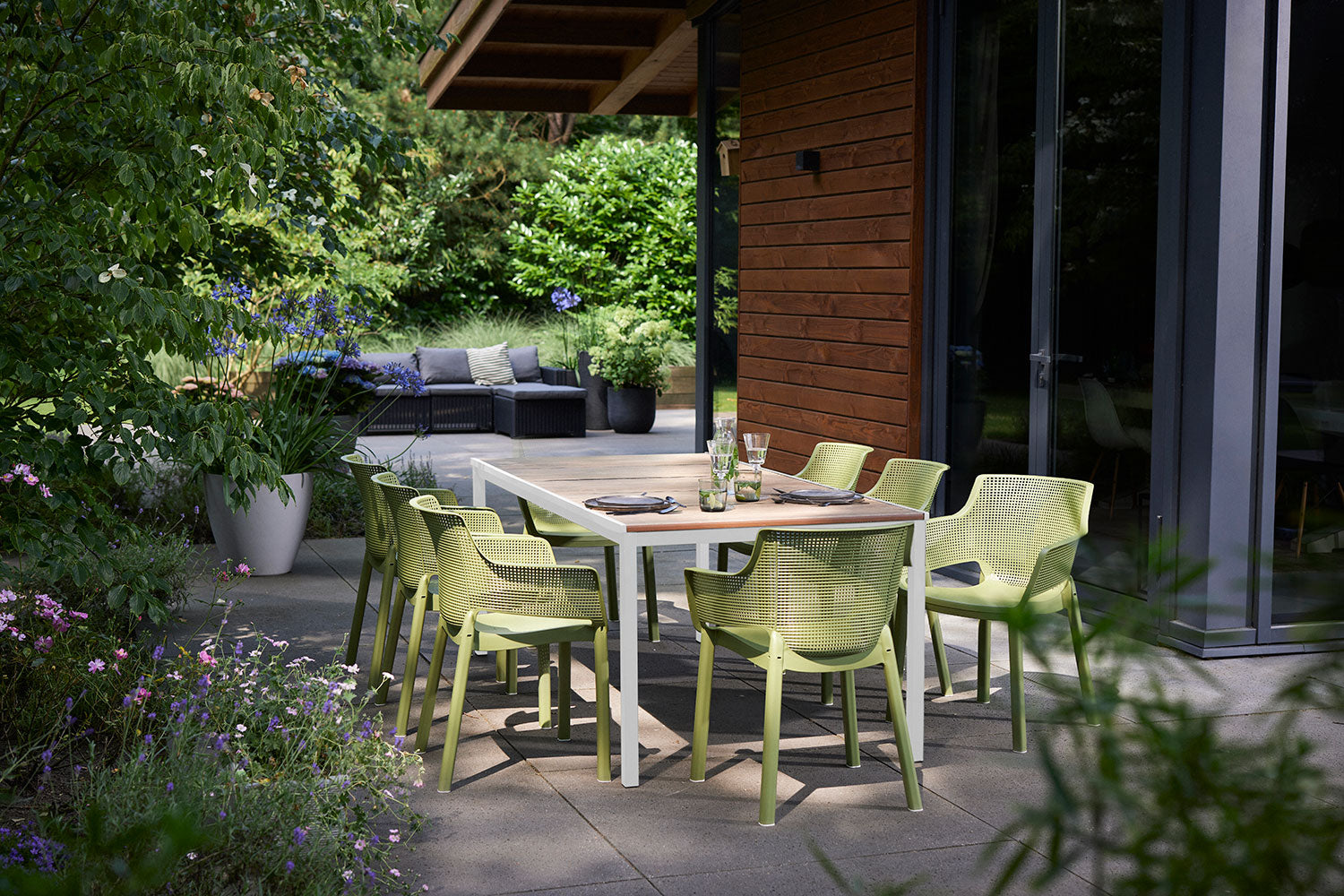 Tavolo da Giardino Keter Porto 200x95x75 cm Deco Coat Piano Effetto Legno Frassino