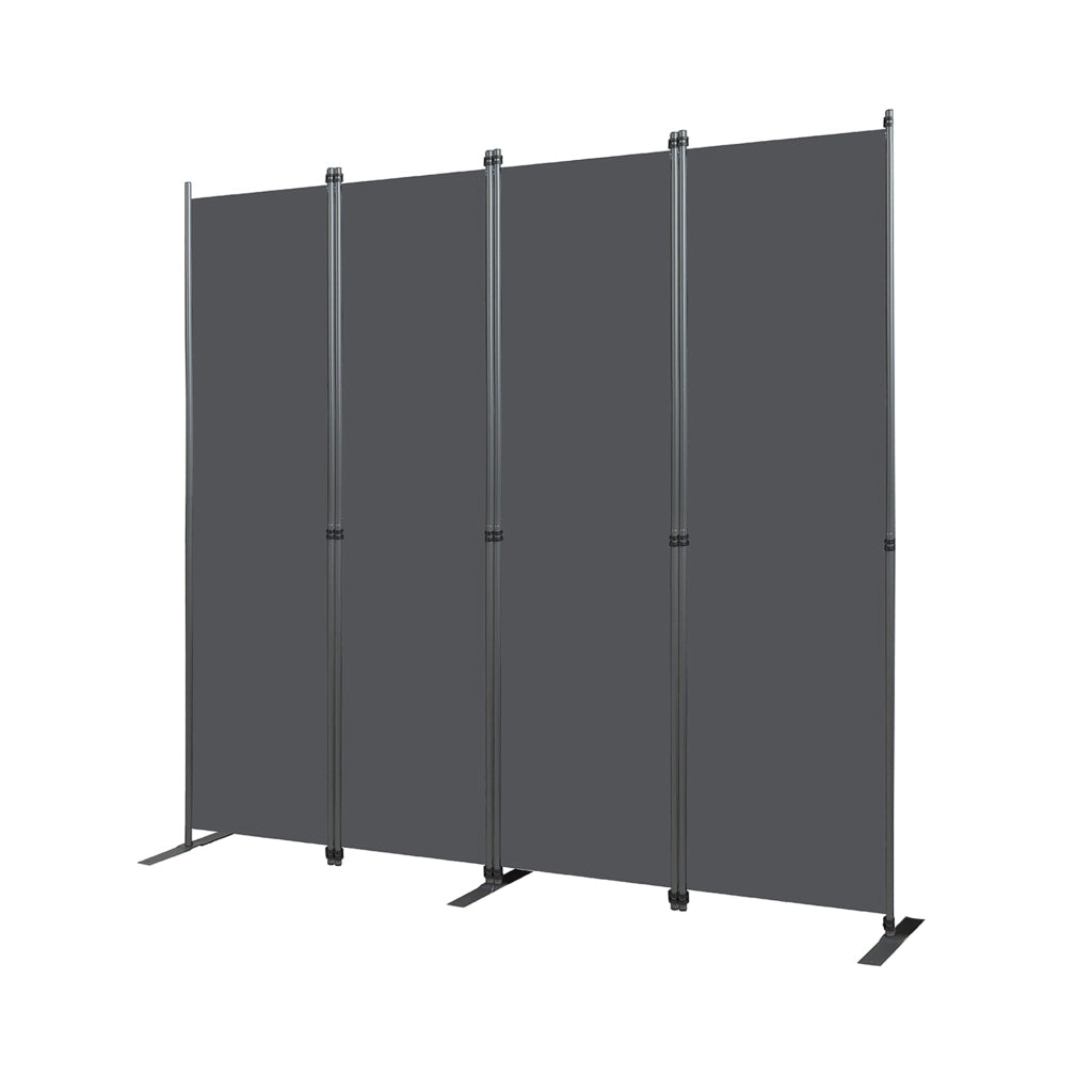 Divisorio Paravento 4 Pannelli ¨C MINIMAL ¨C Grigio, 204x180 cm