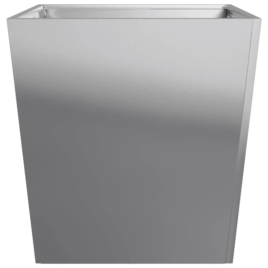 2 pz Fioriere | Cassetta per fiori | Vaso da Giardino 50x50x50 cm in Acciaio Zincato