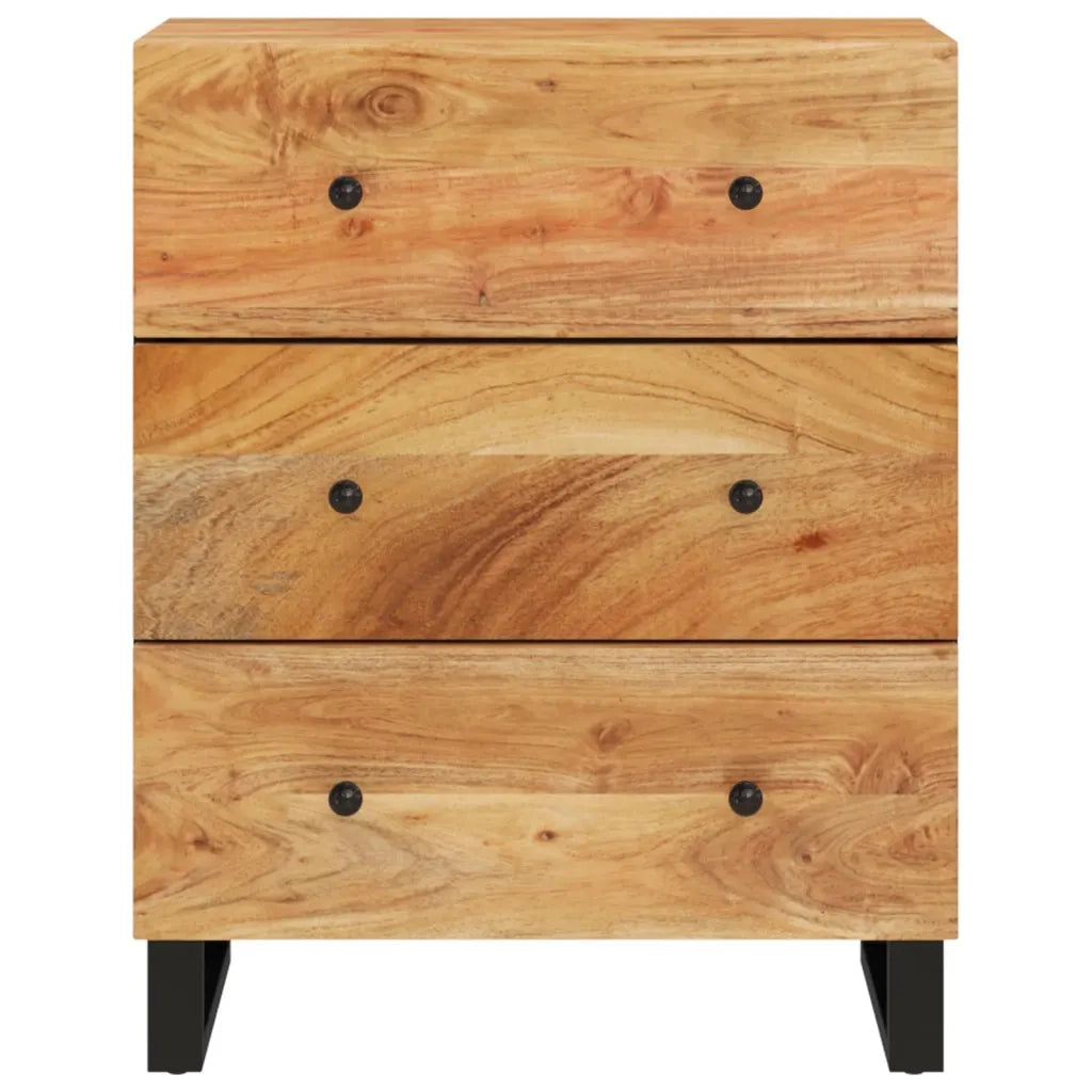 Credenze 2pz 60x33x75 cm in Legno Massello di Acacia  cod mxl 25115
