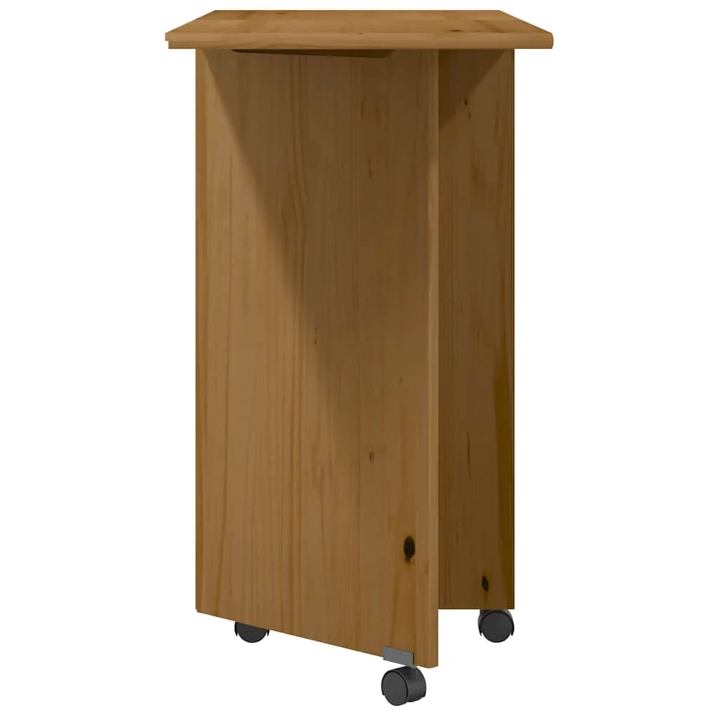 Mobiletto con scrivania pieghevole design pratico contenitore per ufficio 105,5 x 39 x 74,5 cm legno di pino color miele 02_0057658