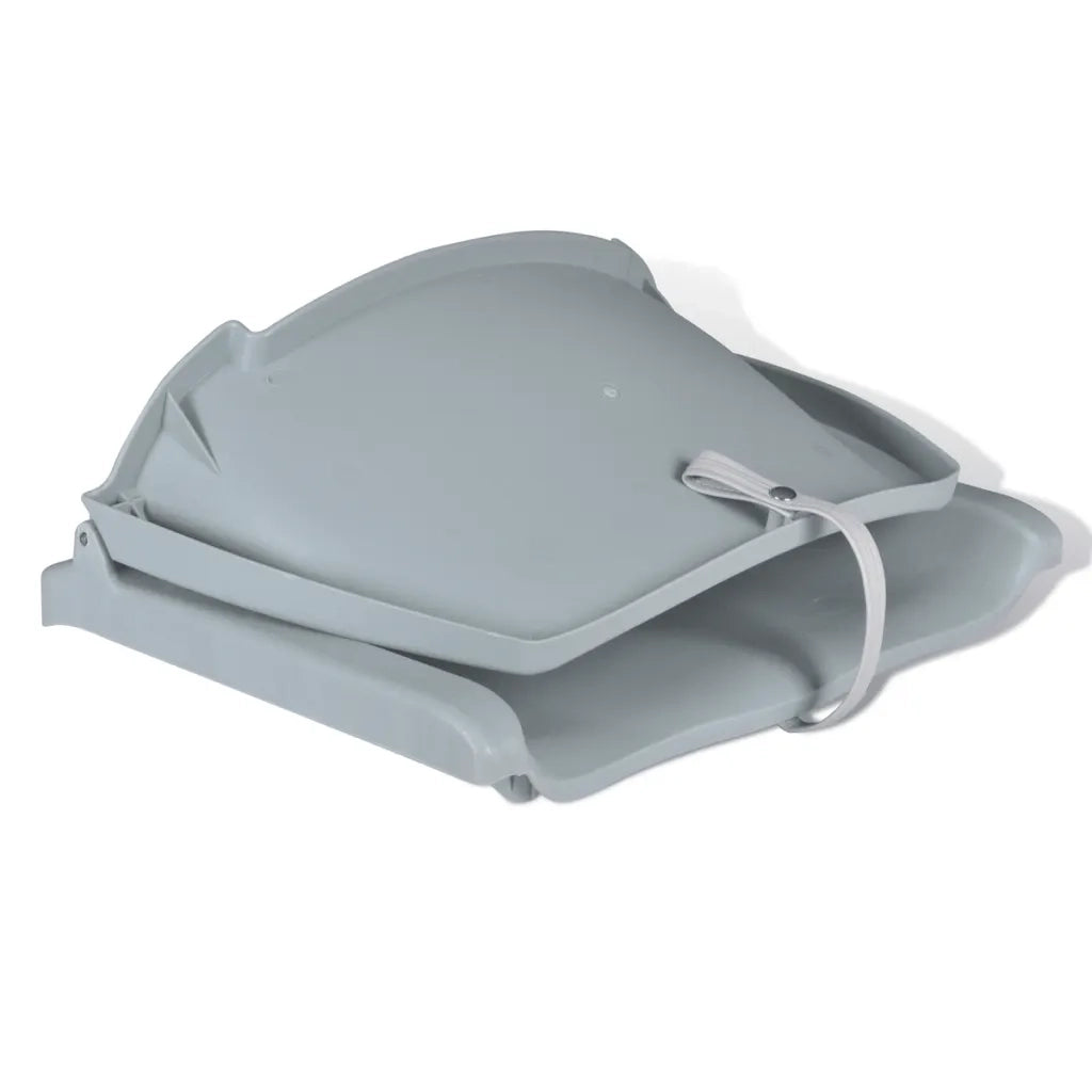 Sedili per Barca 2pz Pieghevoli senza Cuscino Grigio 41x51x48cm 279101