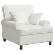 Poltrona XL con Cuscini Crema Tessuto a 1,5 linee 42043478