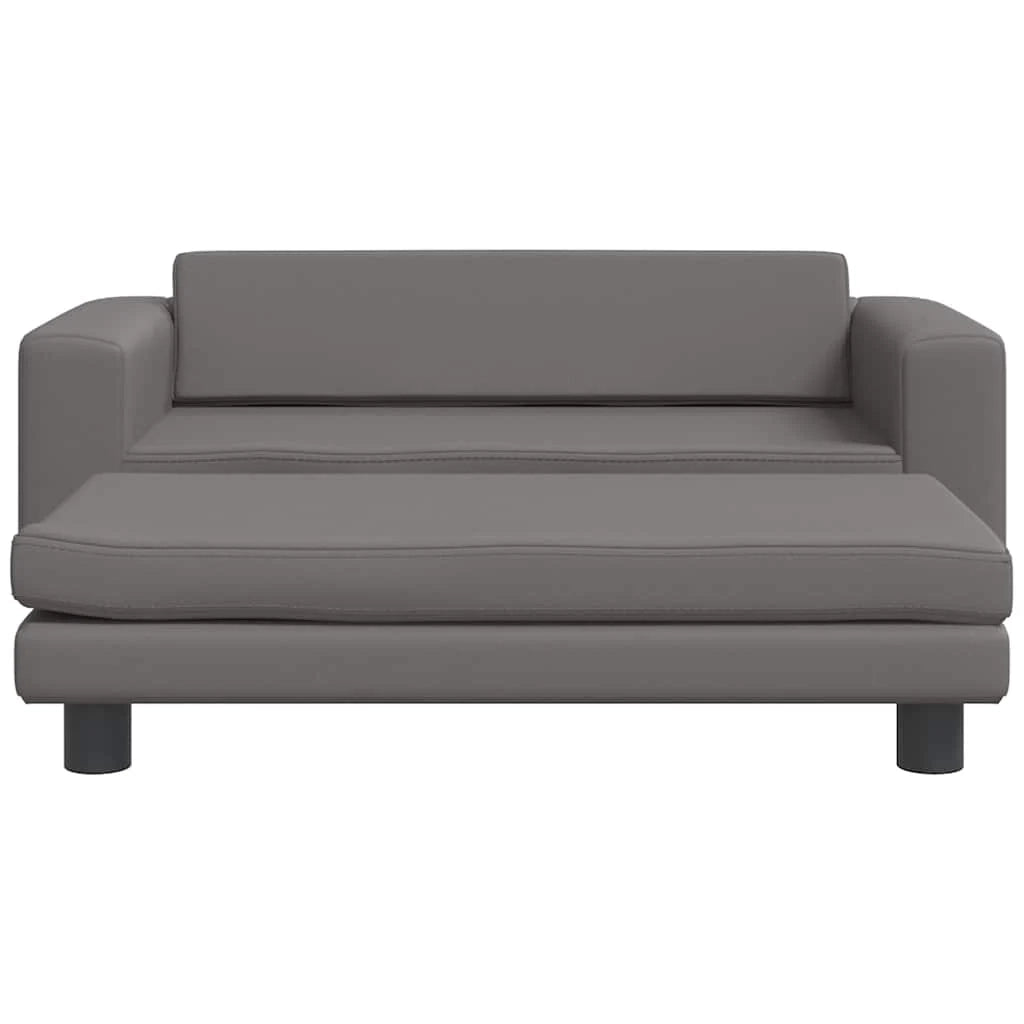 Cuccia per cani comodo divano con estensione 100 x 50 x 30 cm similpelle grigia 02_0043065